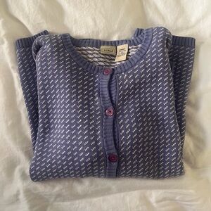 vintage ll bean 100% cotton cardigan